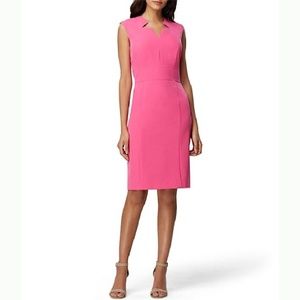 Tahari Star Neck Sleeveless Sheath Dress